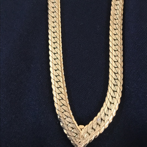 VTG Napier Herringbone V Necklace - Picture 2 of 6